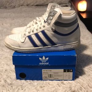 Men’s Adidas TopTen high top white & royal blue